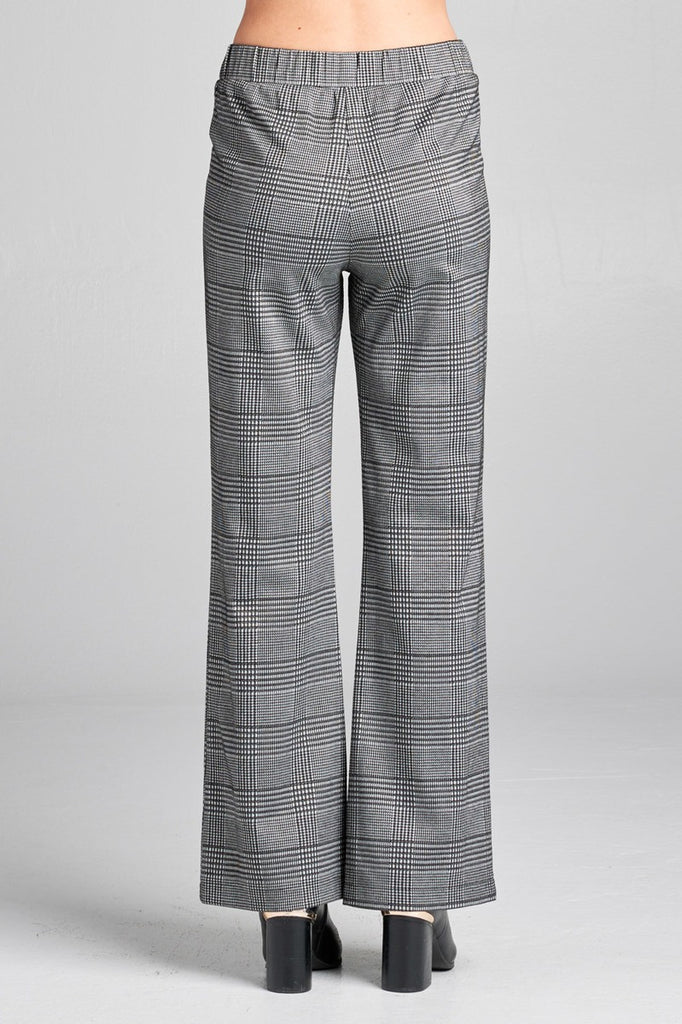 BRET long wide check pants