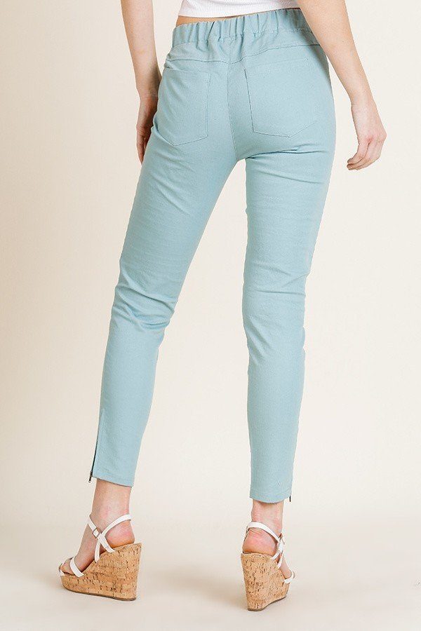 High Waist Skinny Moto Pant