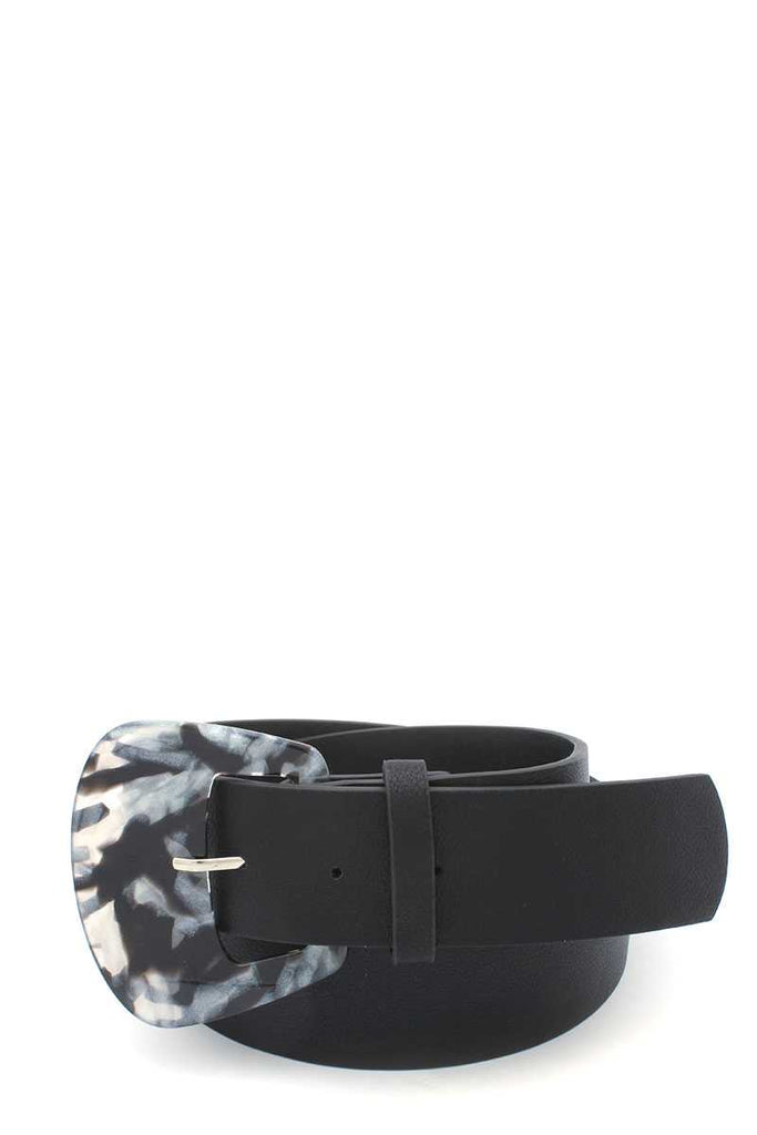 Aceate Buckle Pu Leather Belt